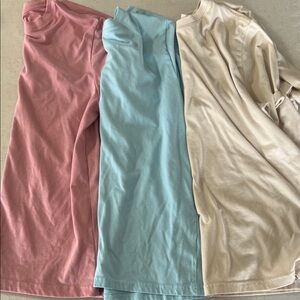 wonder nation Three-Pack Midi Skirts in Pink, Blue & Cream